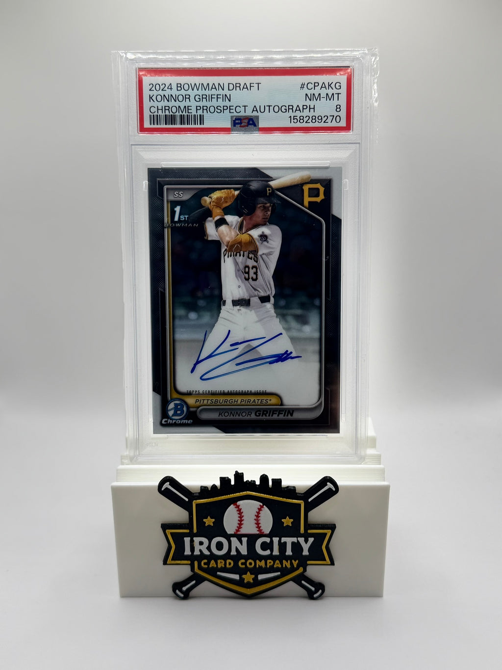 2024 Bowman Draft Konnor Griffin #CPA-KG Chrome Auto PSA 8