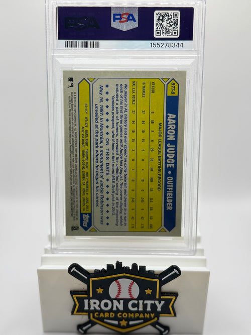 2017 Topps Chrome Aaron Judge 1987 RC Rookie #87T-8 New York Yankees PSA 8