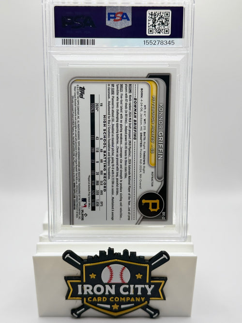 2024 Bowman Draft Konnor Griffin Chrome Refractor #BDC22 PSA 9